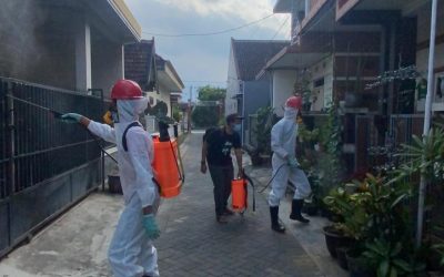 Ikhtiar Terus dilakukan dengan Penyemprotan Disinfectan