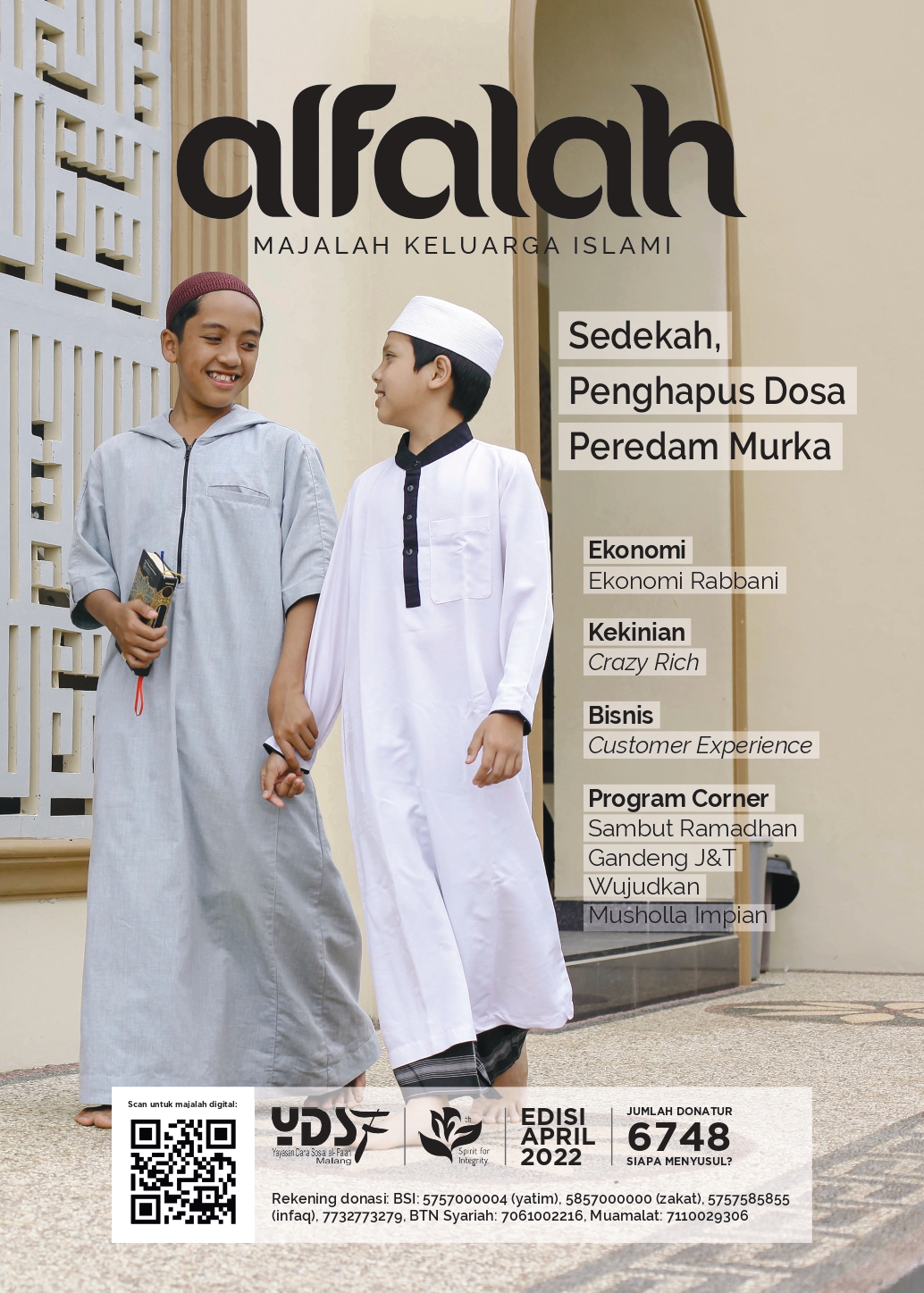Cover Majalah April 2022 Yayasan Dana Sosial Al Falah (YDSF) Malang